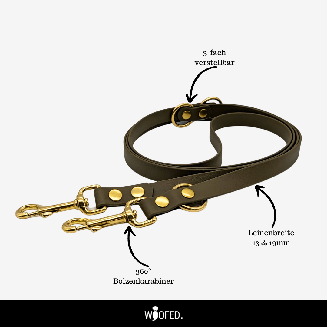 Biothane Führleine verstellbar - WOOFED.