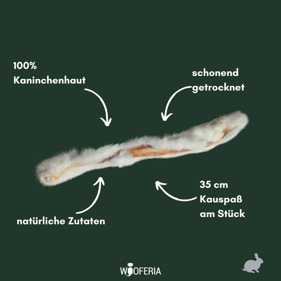Kaninchenhaut Stangen mit Fell