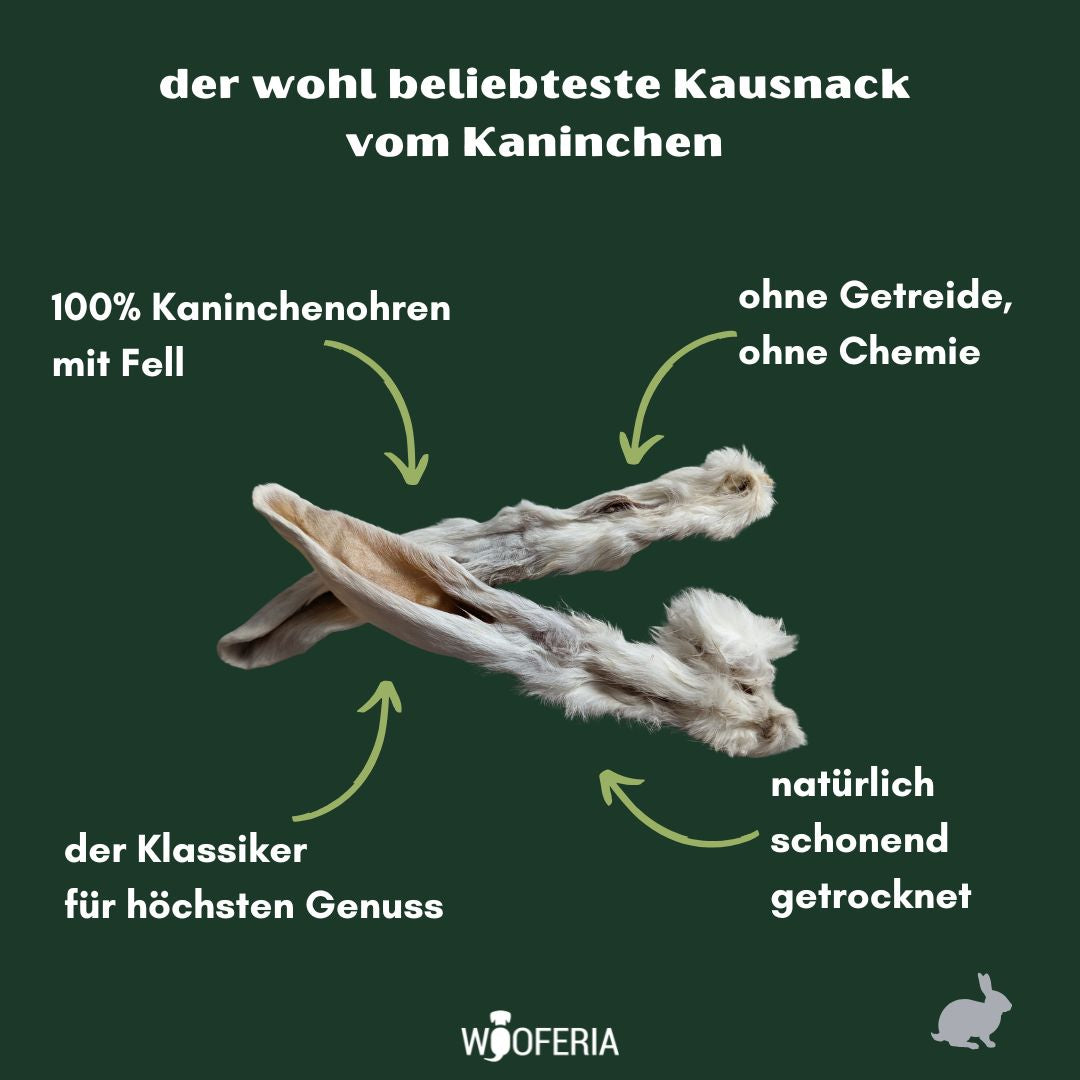 Kaninchenohren mit Fell