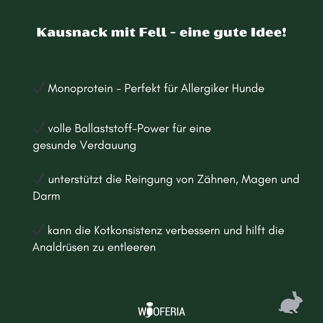 Kaninchenohren mit Fell