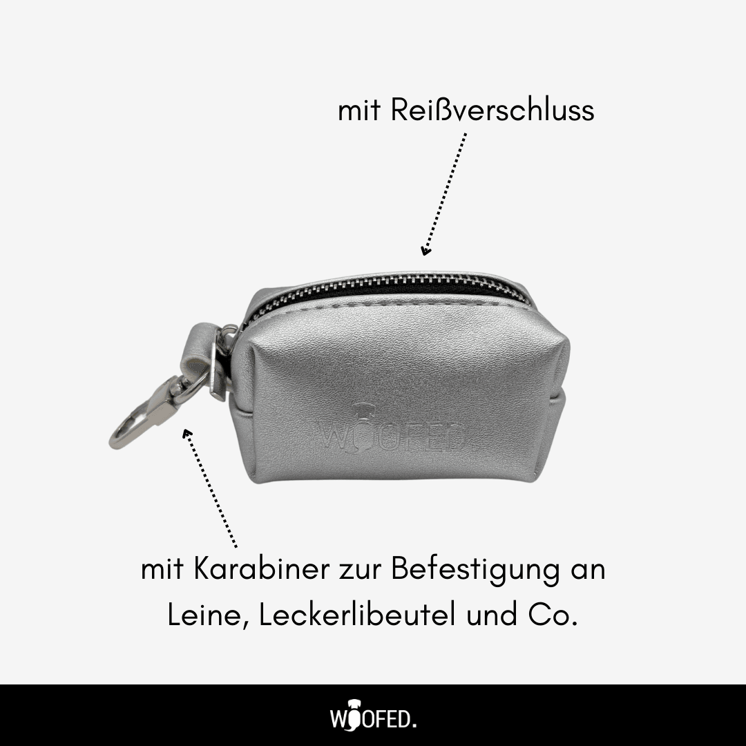 Kotbeutelspender Silver Glam - WOOFED.