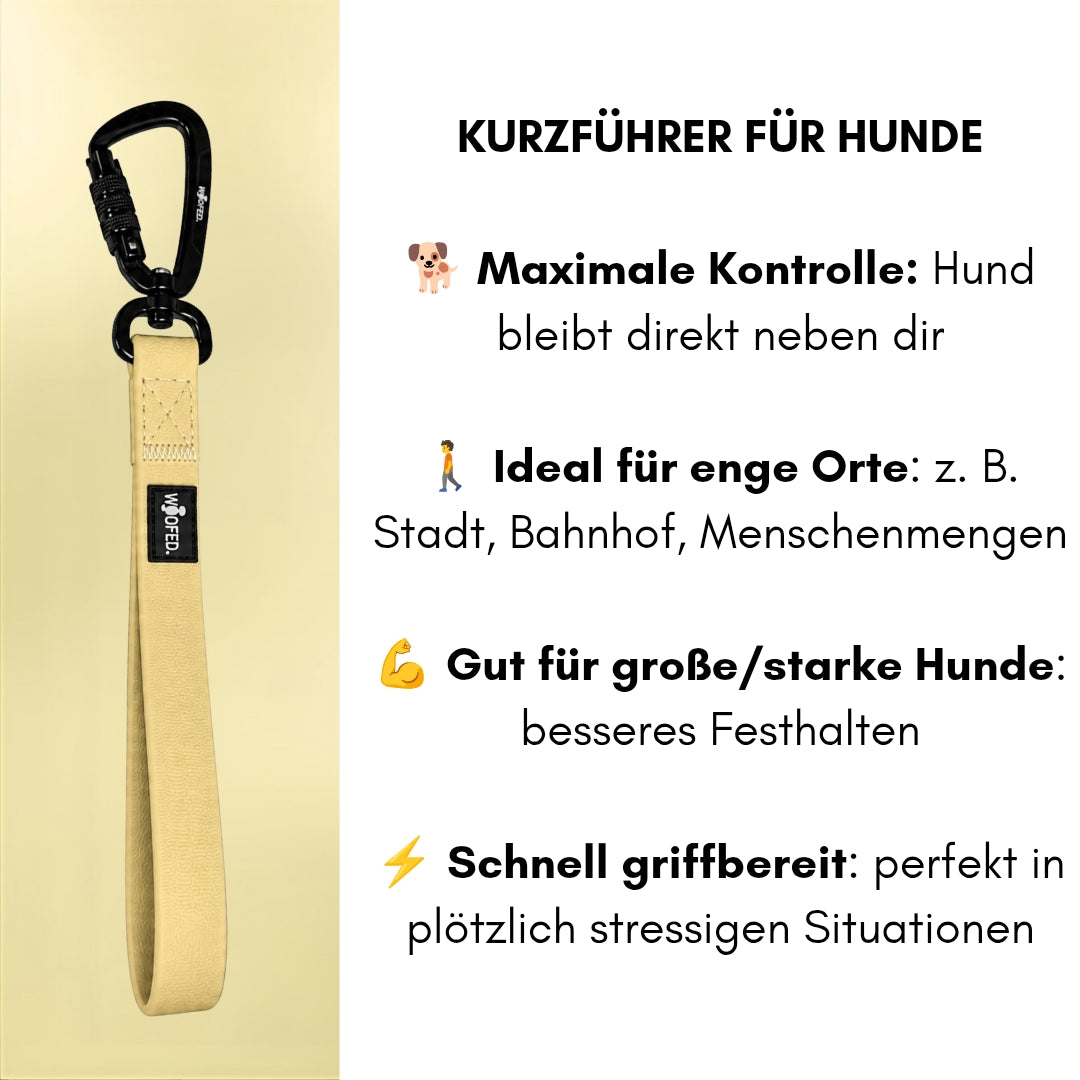 Kurzführer für große und starke Hunde aus griffigem WOOFLEX Material für maximale Kontrolle