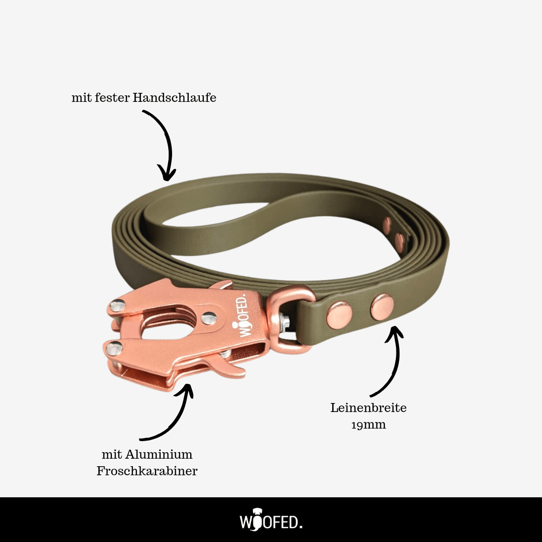 Biothane Tactical Führleine mit fester Handschlaufe - WOOFED.