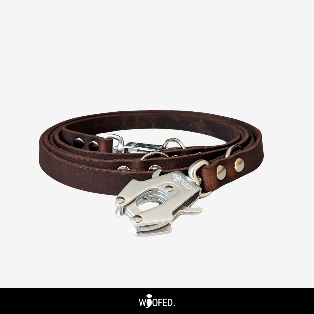 Leder Tactical Führleine verstellbar - WOOFED.