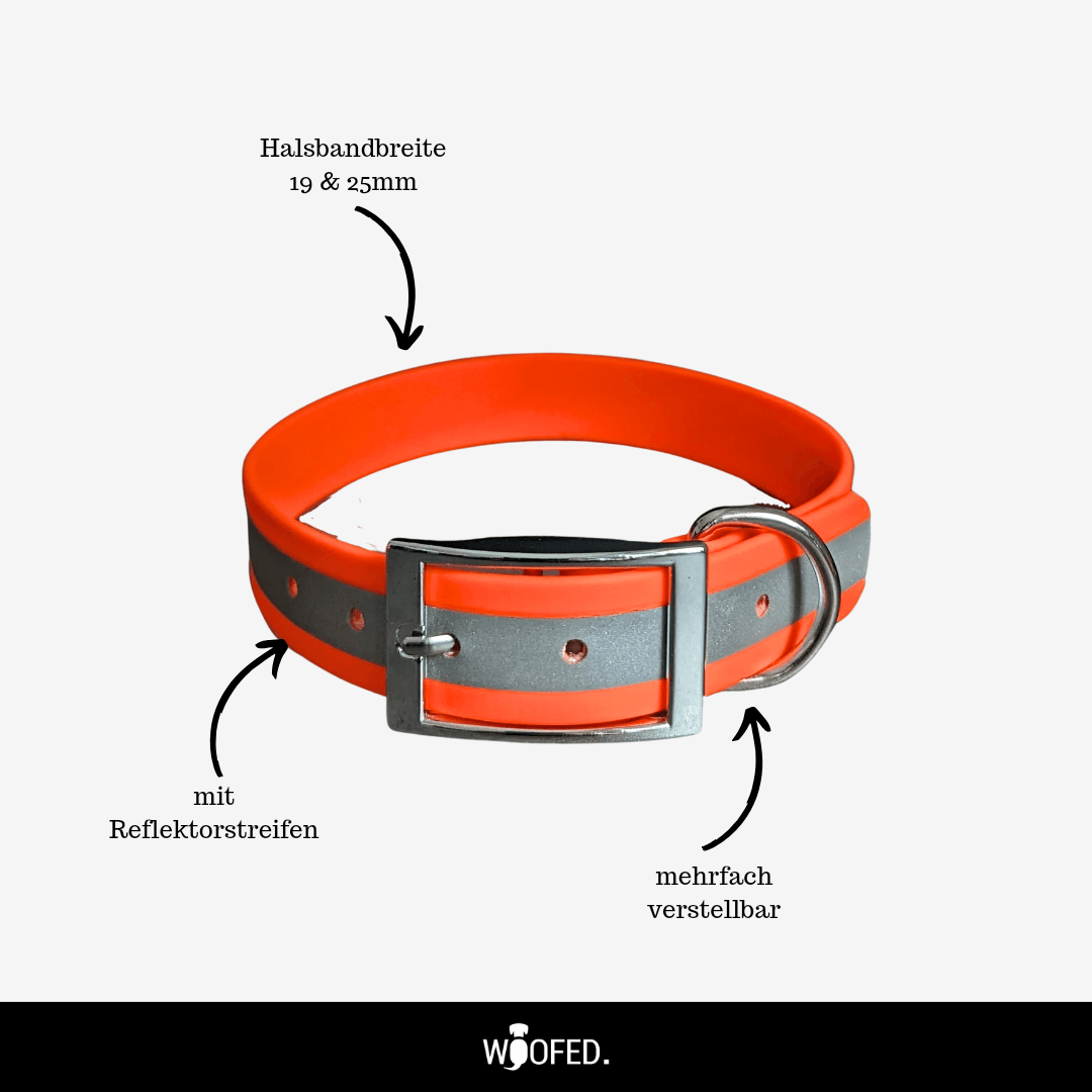 Biothane Reflective Halsband verstellbar - WOOFED.
