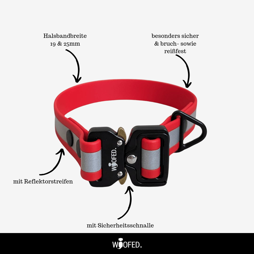 Biothane Tactical Reflective Halsband - WOOFED.