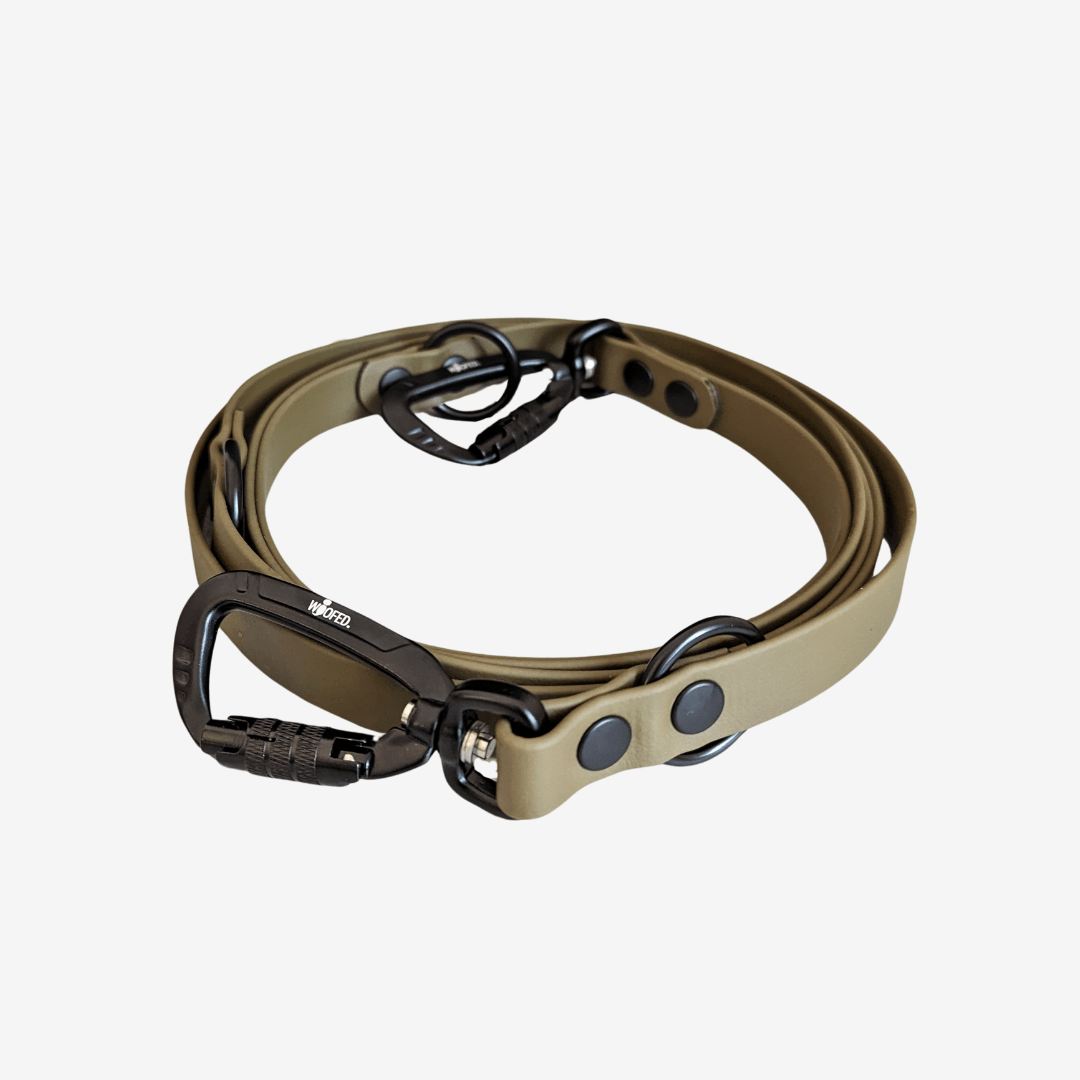 Biothane Führleine mit Sicherheitskarabiner verstellbar - WOOFED.