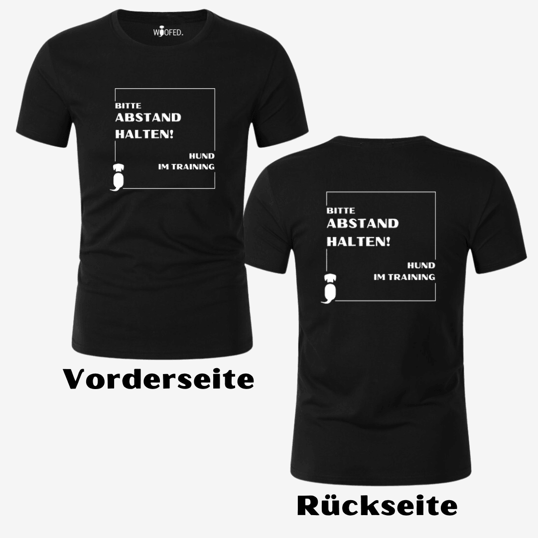 T-Shirt "Abstand halten, Hund im Training" - WOOFED.