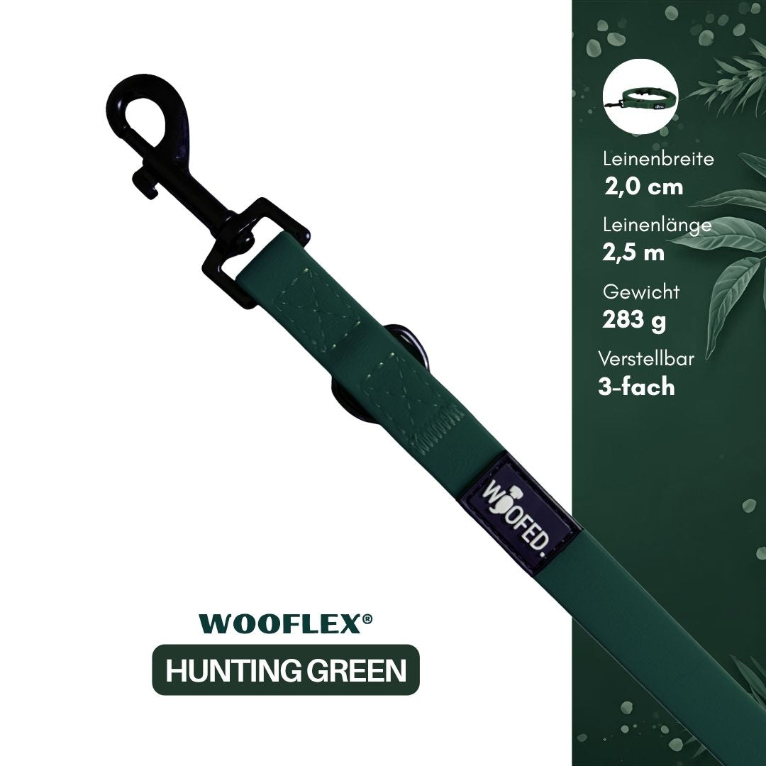 Führleine WOOFLEX® Classic verstellbar Hunting Green