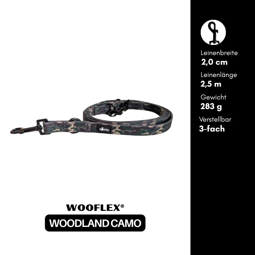Führleine WOOFLEX® Classic verstellbar Woodland Camo