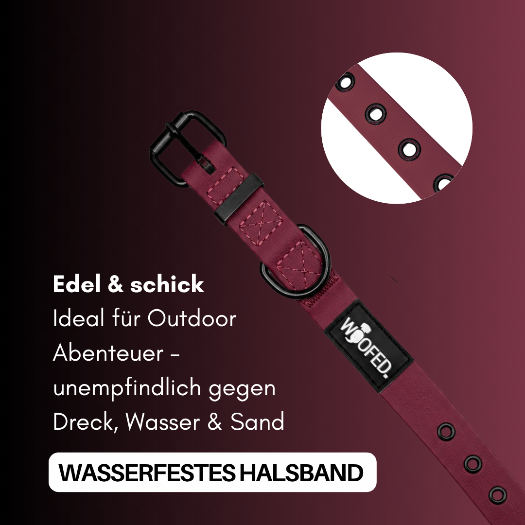 Halsband WOOFLEX® Classic verstellbar Burgundy