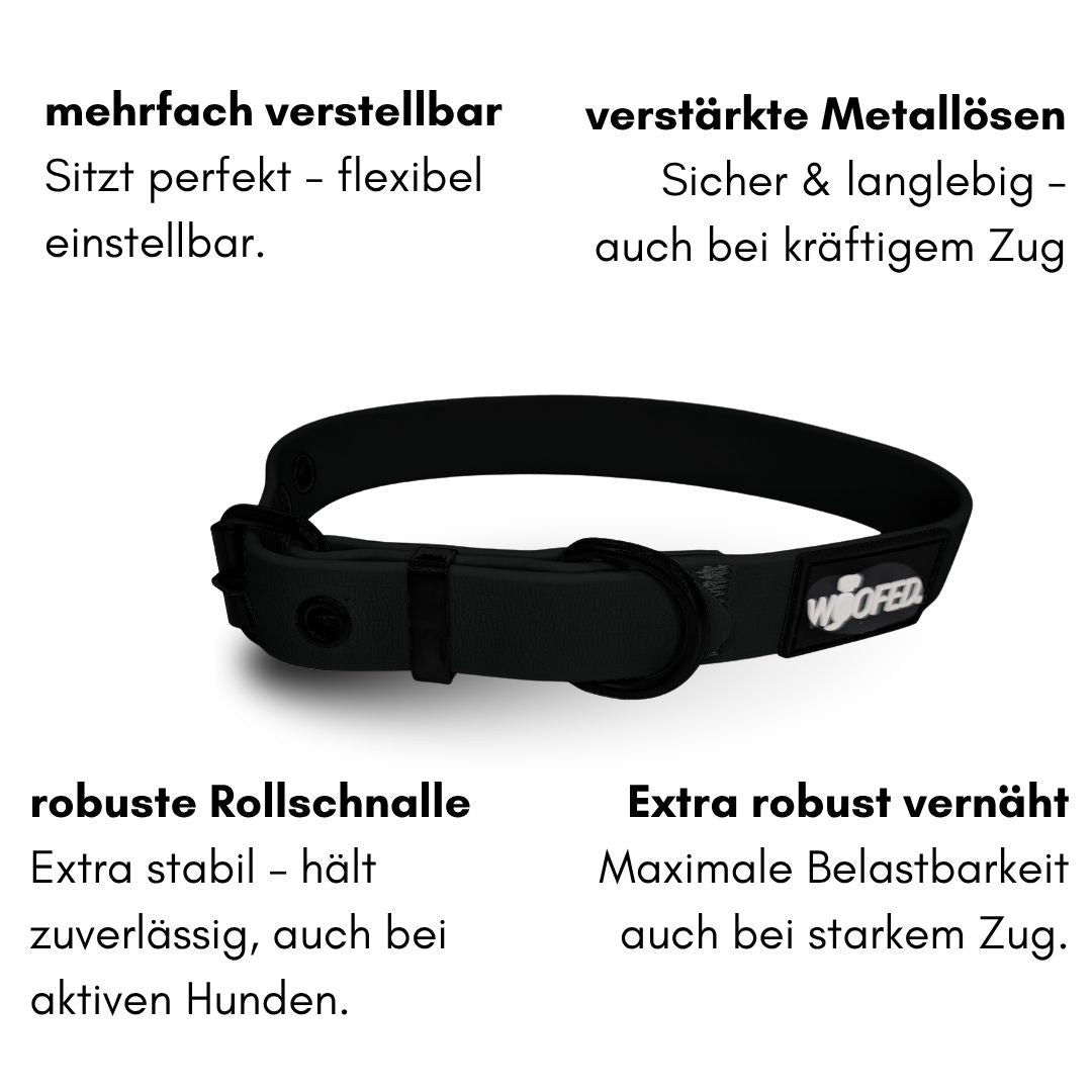 Halsband WOOFLEX® Classic verstellbar Phantom Black