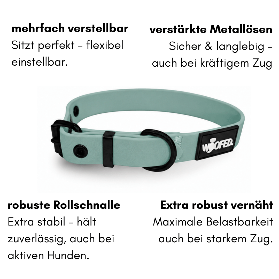 Halsband WOOFLEX® Classic verstellbar Jade Green