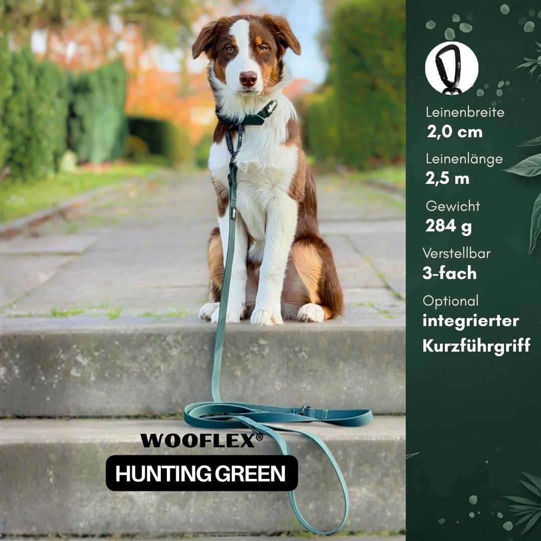 Führleine WOOFLEX® Pro verstellbar Hunting Green