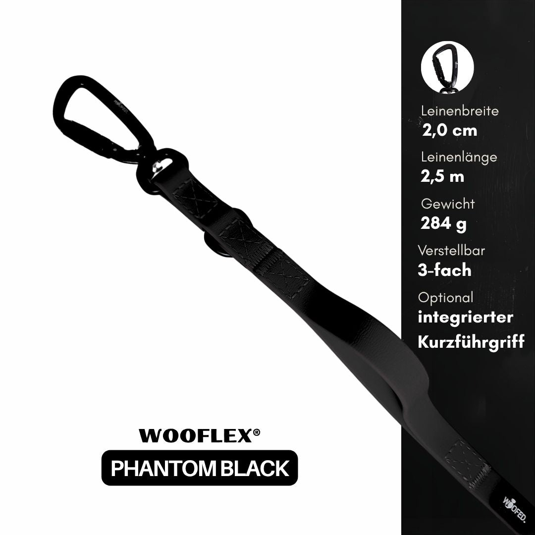 Führleine WOOFLEX® Pro verstellbar Phantom Black