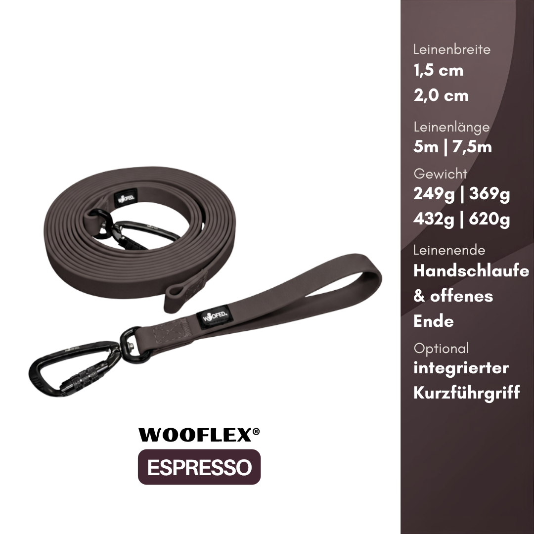 multifunktionale Schleppleine WOOFLEX® Espresso