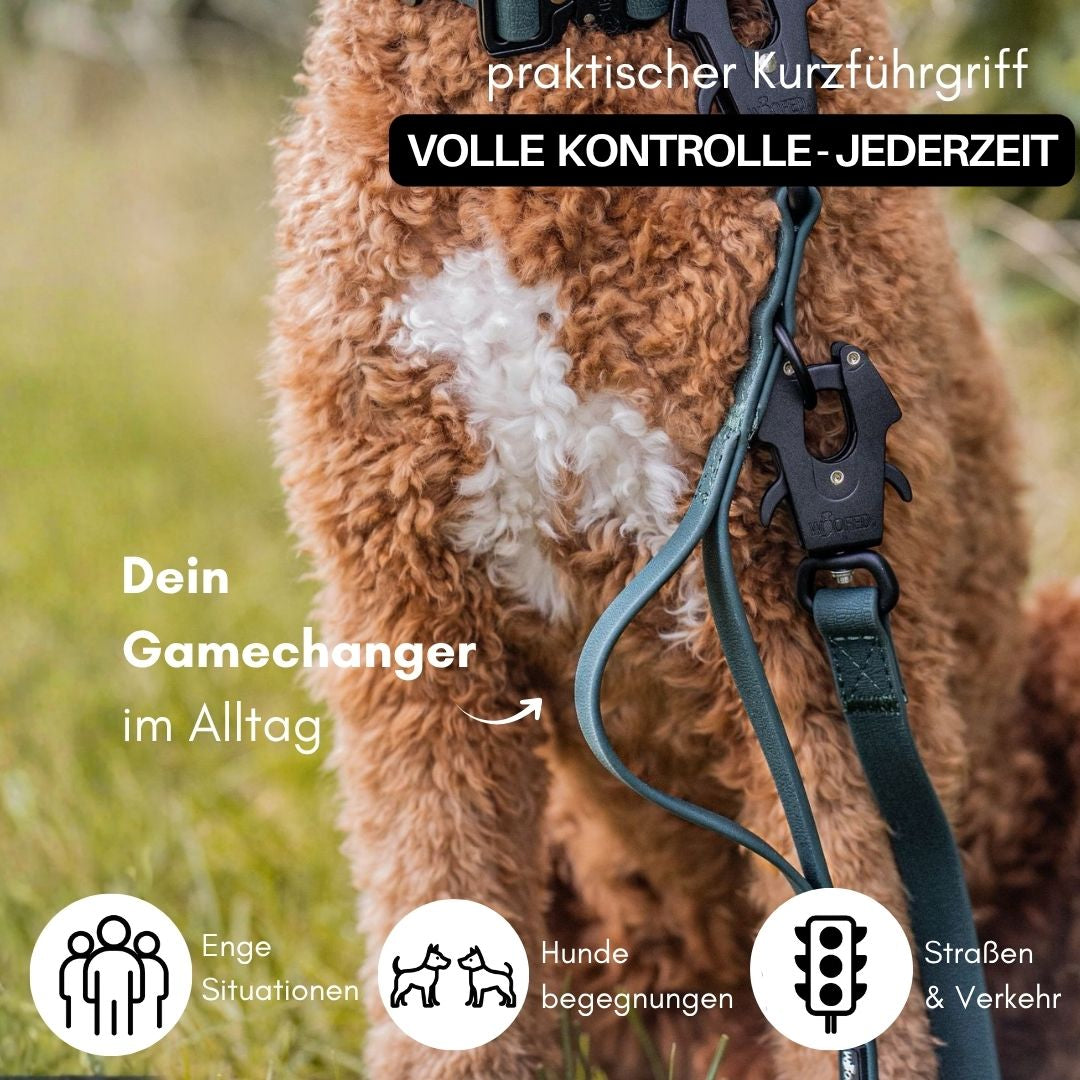 Führleine WOOFLEX® Tactical verstellbar Hunting Green