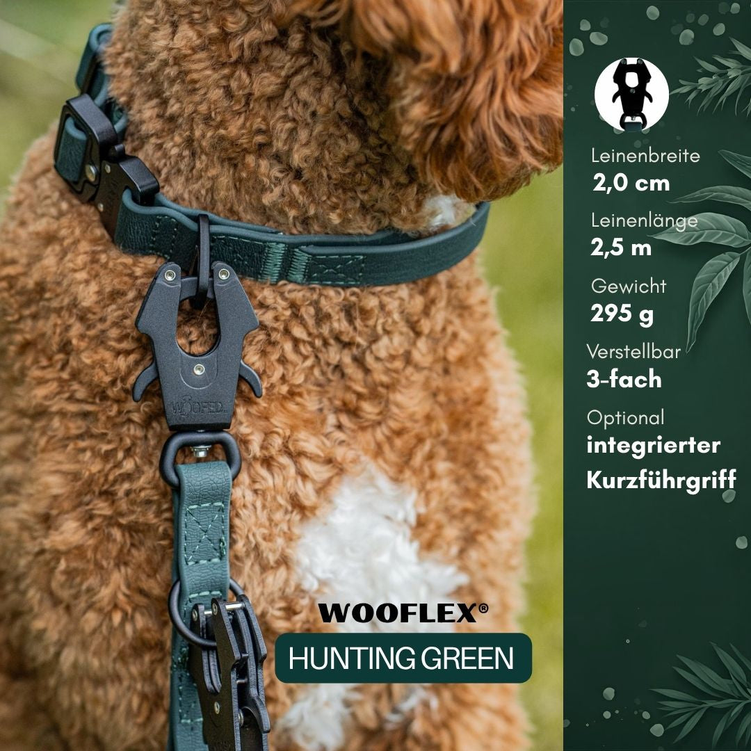 Führleine WOOFLEX® Tactical verstellbar Hunting Green