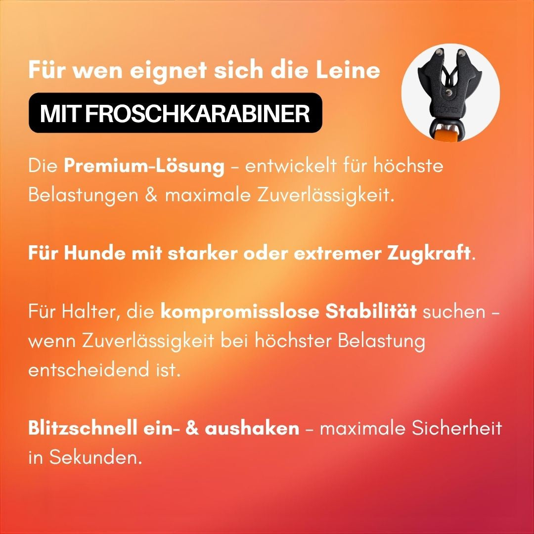 Führleine WOOFLEX® Tactical verstellbar Sunset Orange