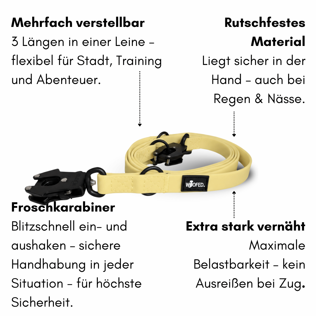 Führleine WOOFLEX® Tactical verstellbar Lemon Grass
