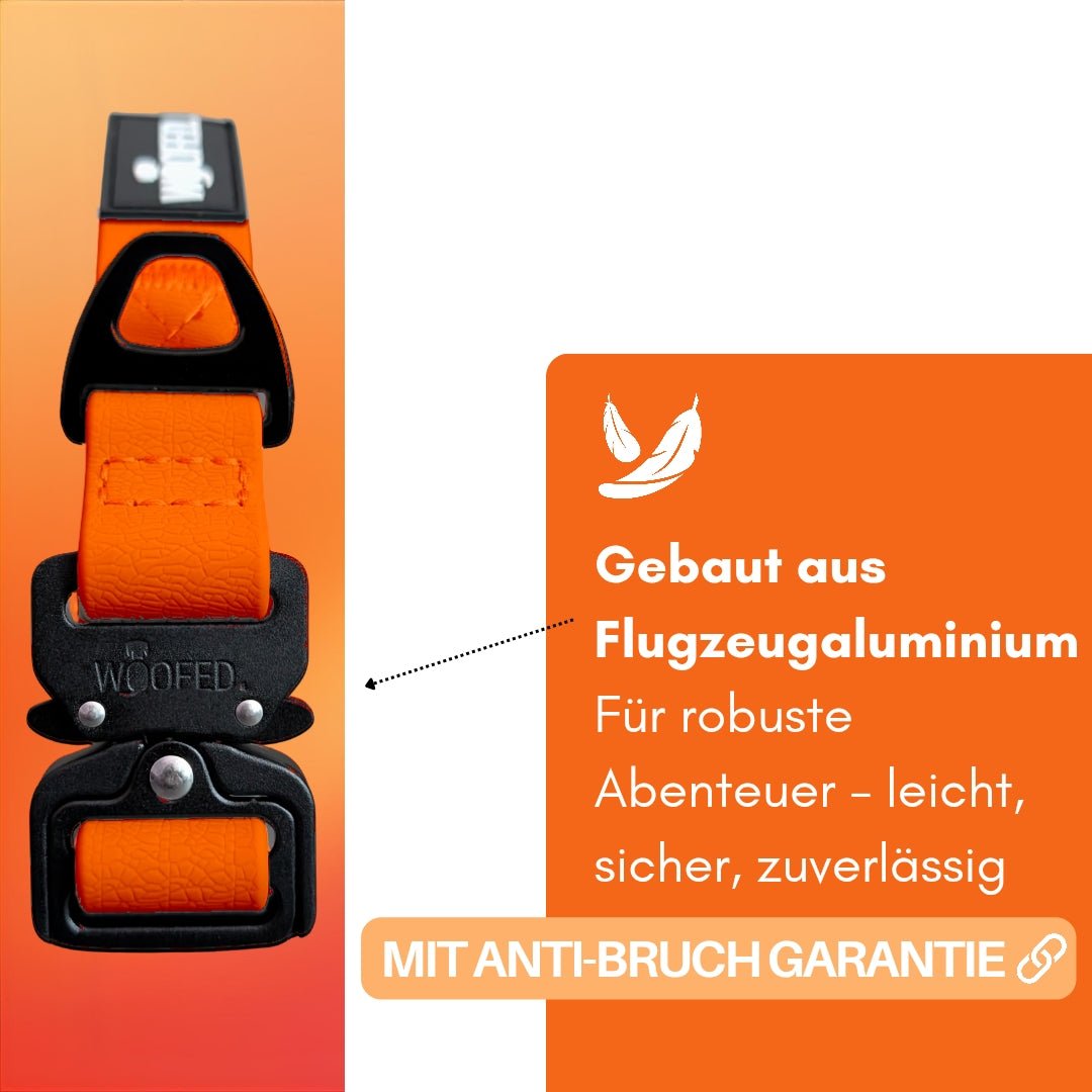 Halsband WOOFLEX® Tactical verstellbar ohne Griff Sunset Orange - WOOFED.