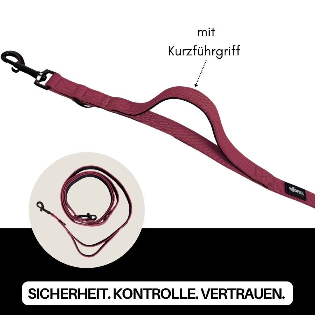 Nylon Classic Führleine Bordeaux - WOOFED.
