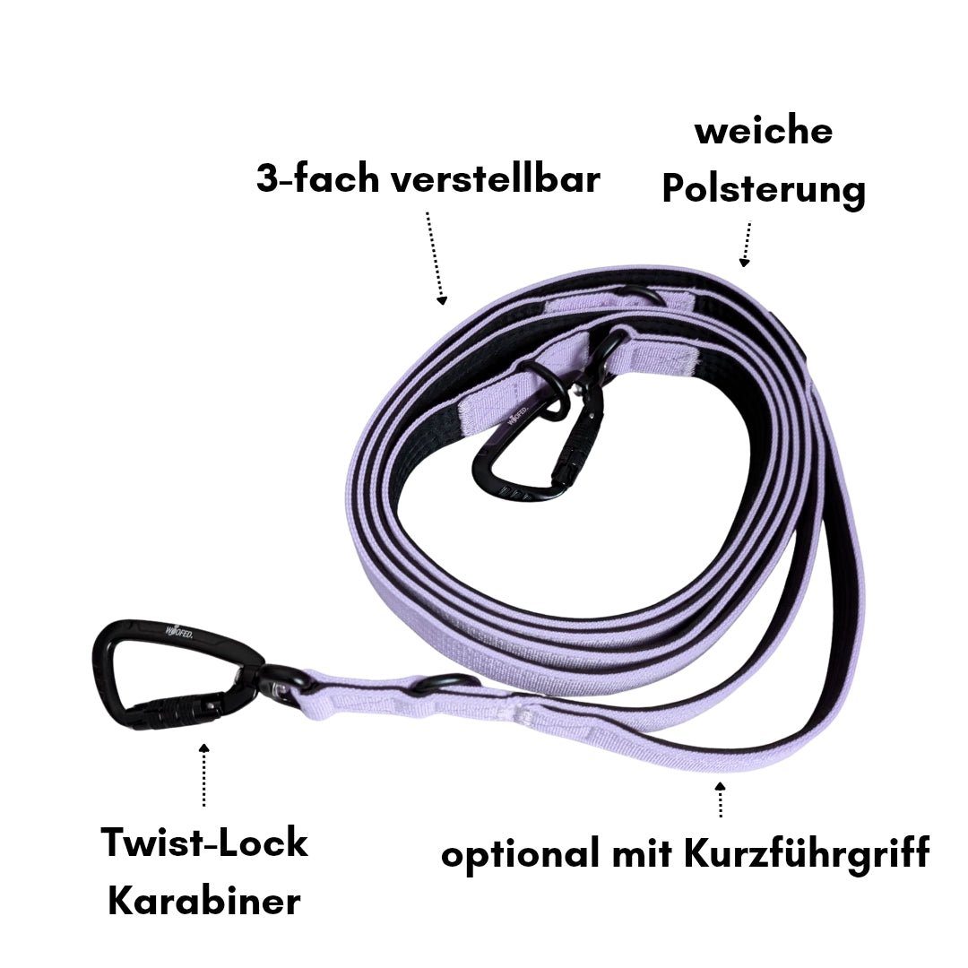 Nylon Pro Führleine Lilac - WOOFED.