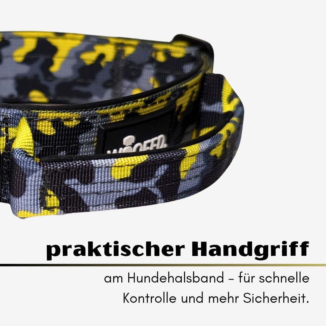 taktisches Nylon Halsband Yellow Camo ultraleicht