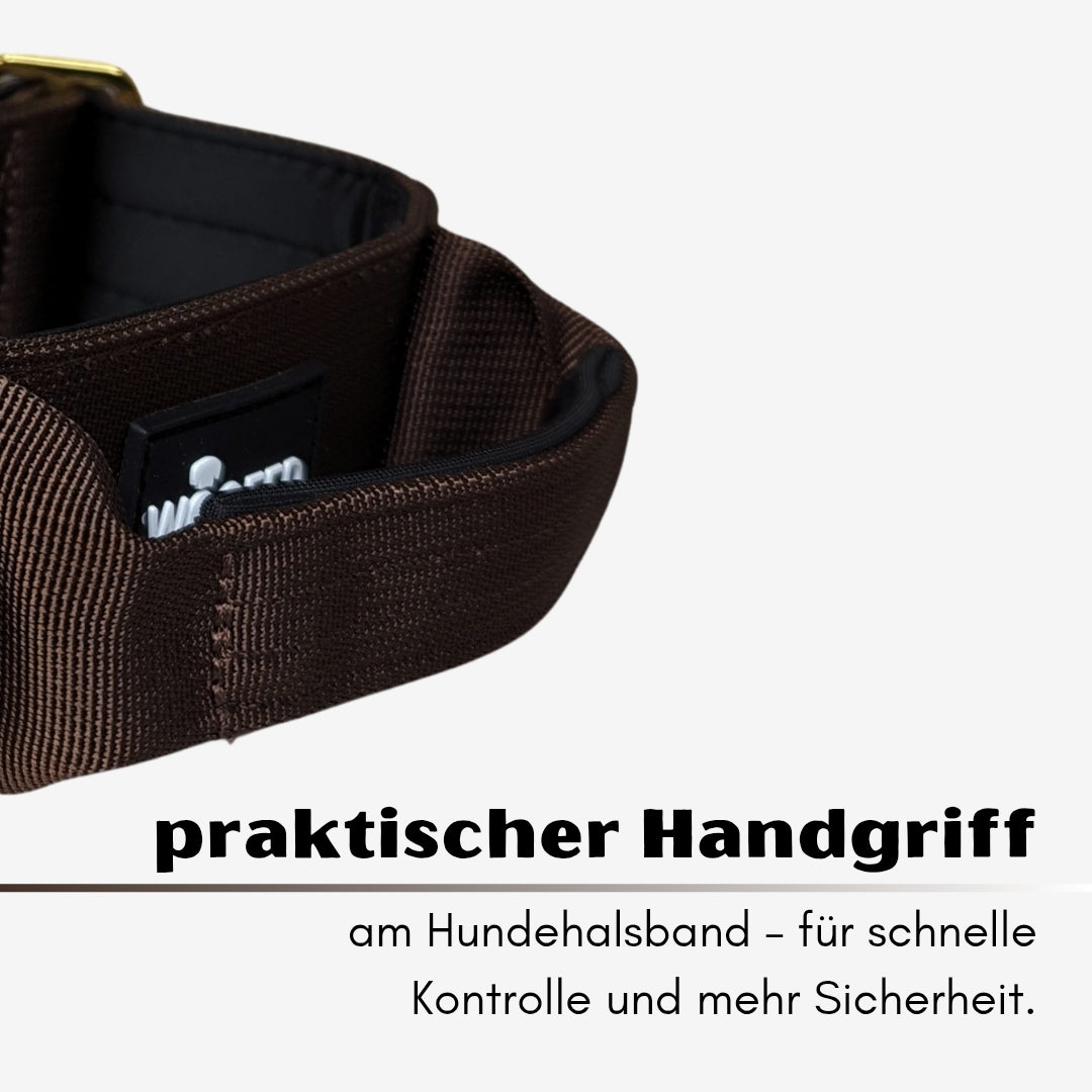 taktisches Nylon Halsband Dark Brown