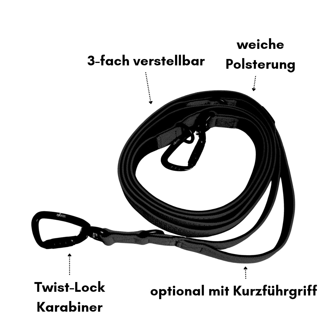 Nylon Pro Führleine Deep Black