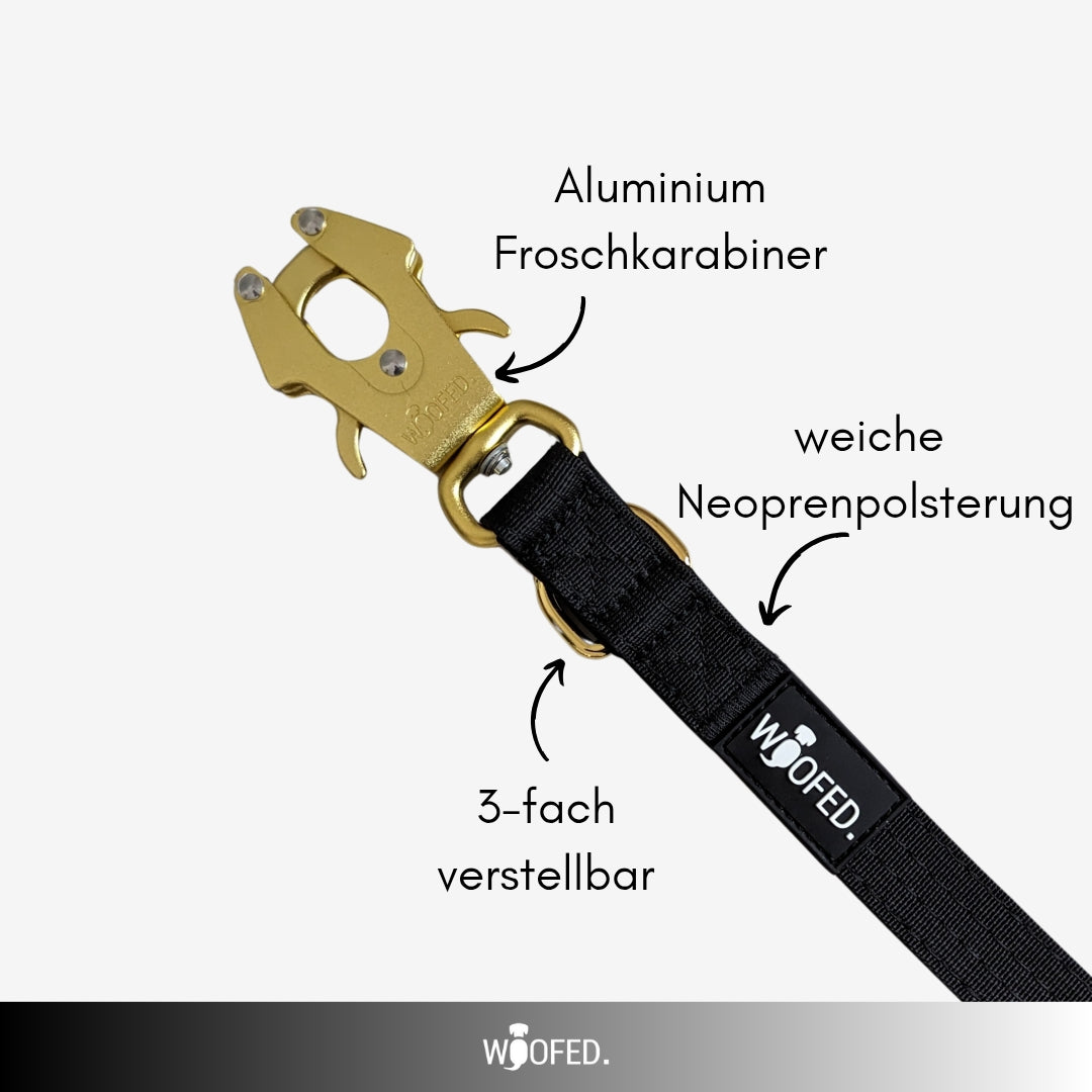 taktische Nylon Führleine Black Gold