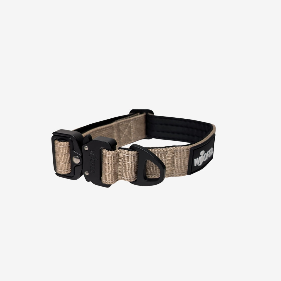 taktisches Nylon Halsband für kleine Hunde Desert Tan