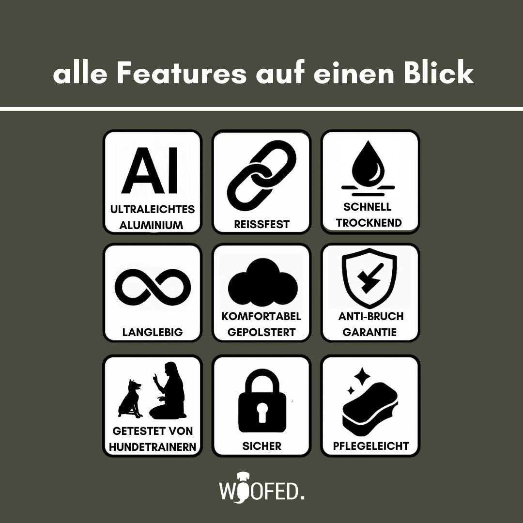 taktisches Nylon Halsband mit Griff Military Olive - ultraleicht