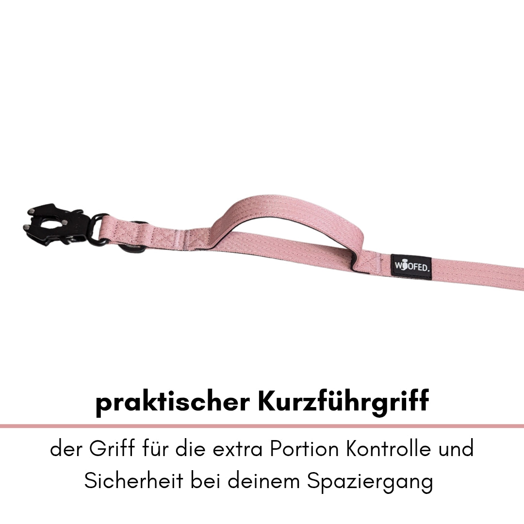taktische Nylon Führleine Dusty Rose