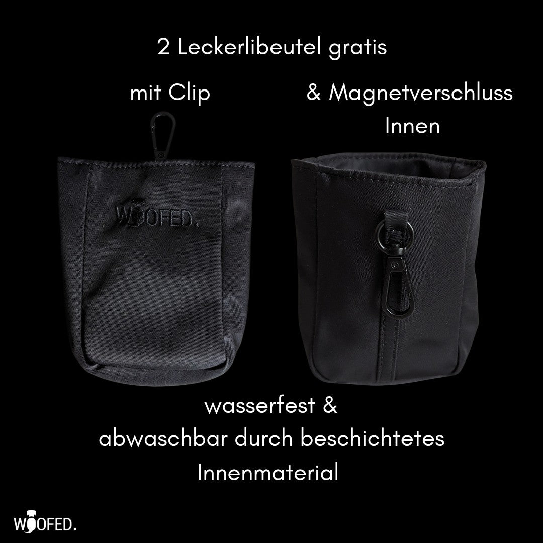 Multifunktionale Gassitasche - 2 in 1 Bauchtasche & Schultertasche Deep Black