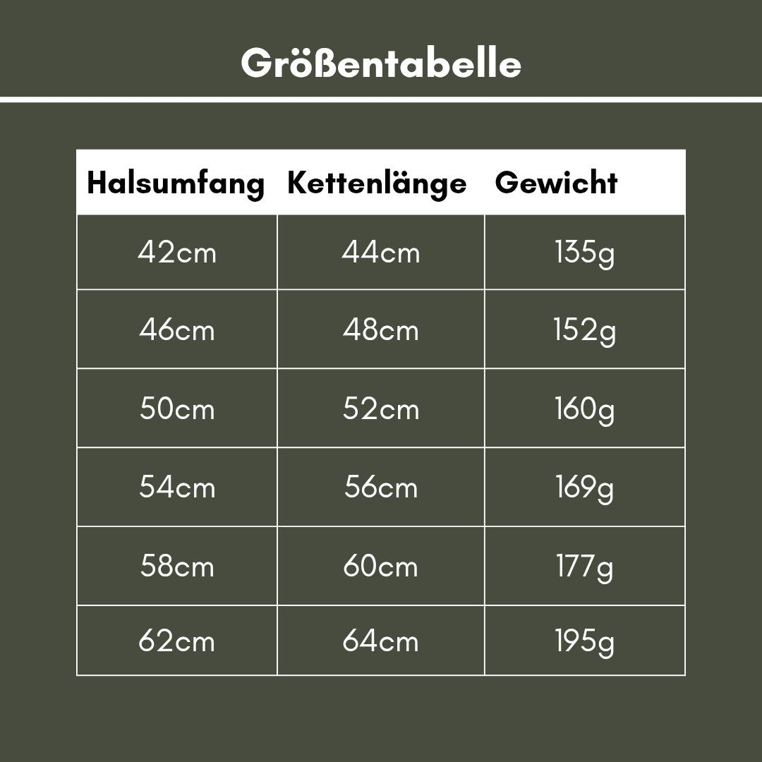 Woofchain Kettenhalsband aus Edelstahl Olive