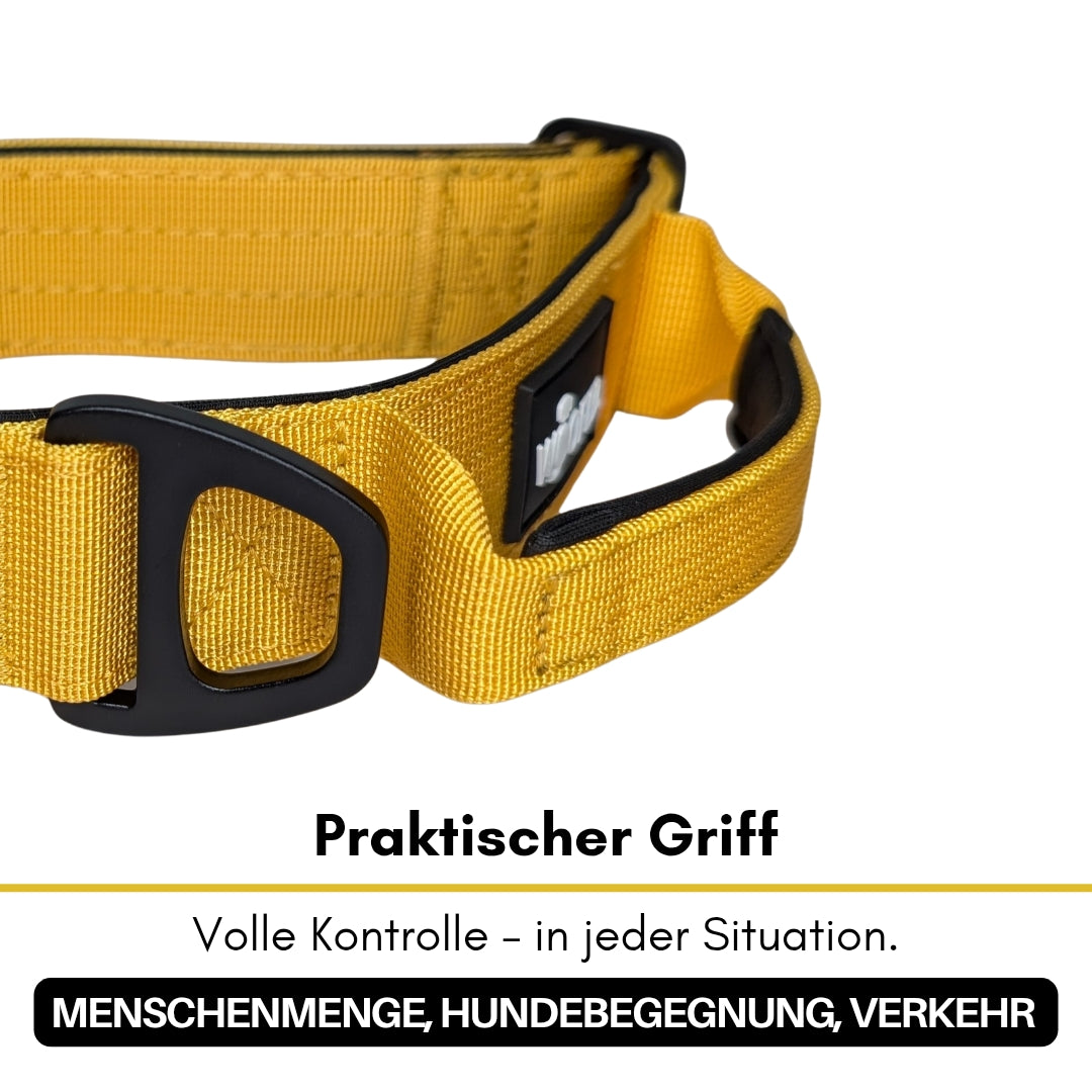 taktisches Nylon Halsband Sunset Yellow - ultraleicht