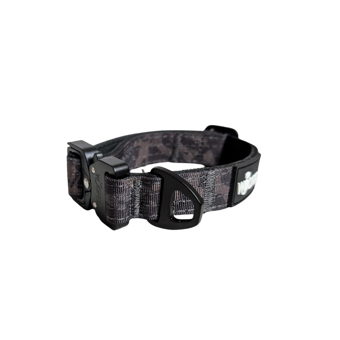 taktisches Nylon Halsband für kleine Hunde Black Camo
