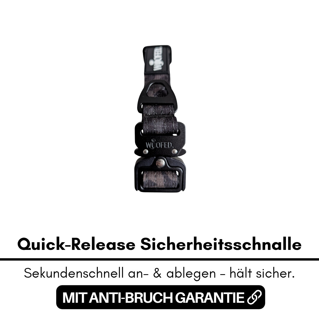 taktisches Nylon Halsband für kleine Hunde Black Camo