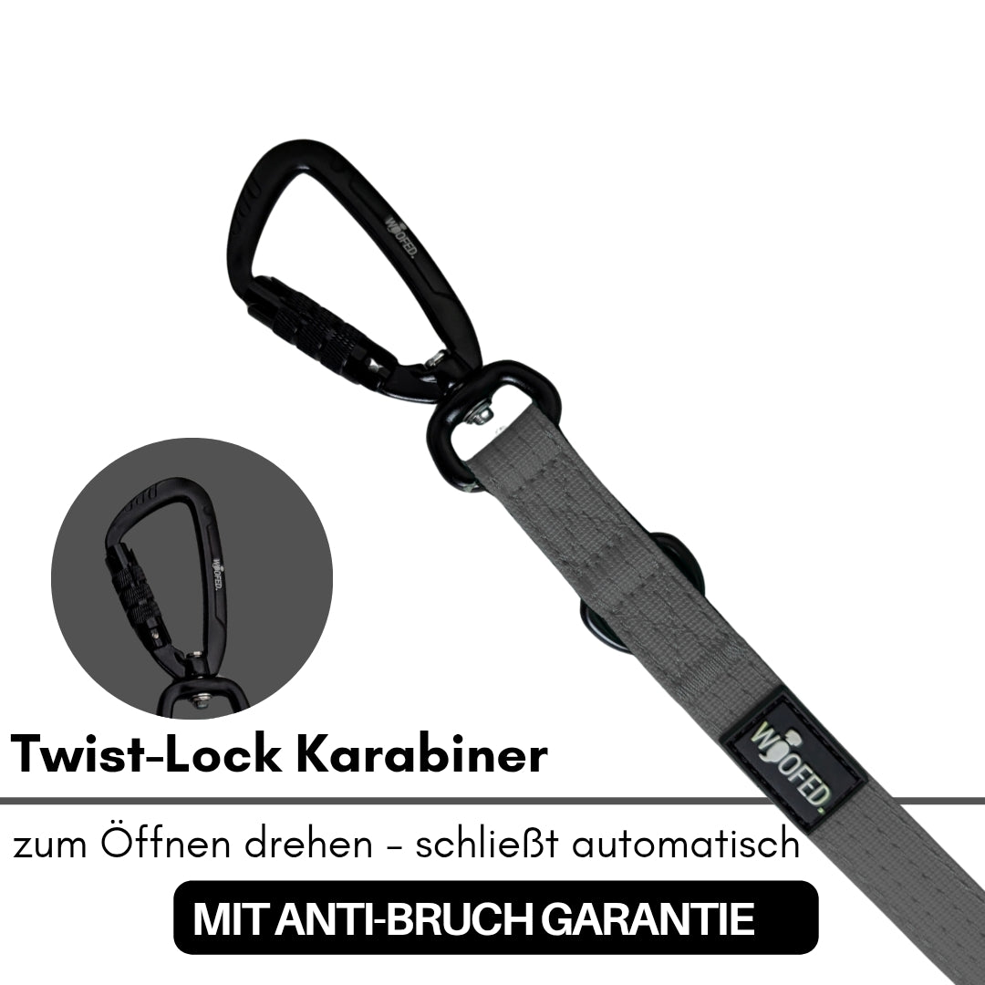 Nylon Pro Führleine Anthracite