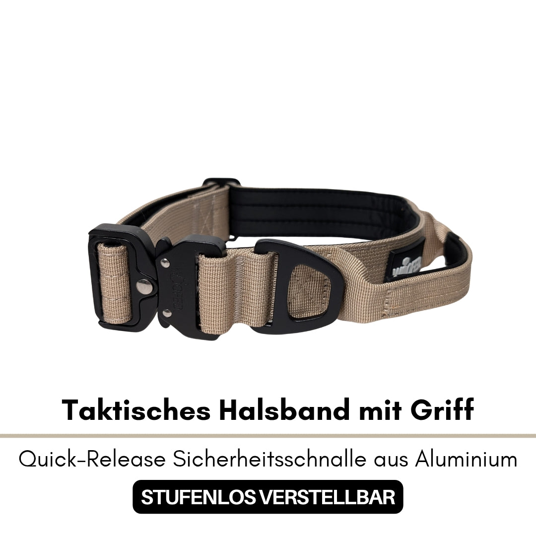 Halsband-Leinen-Set Nylon Desert Tan