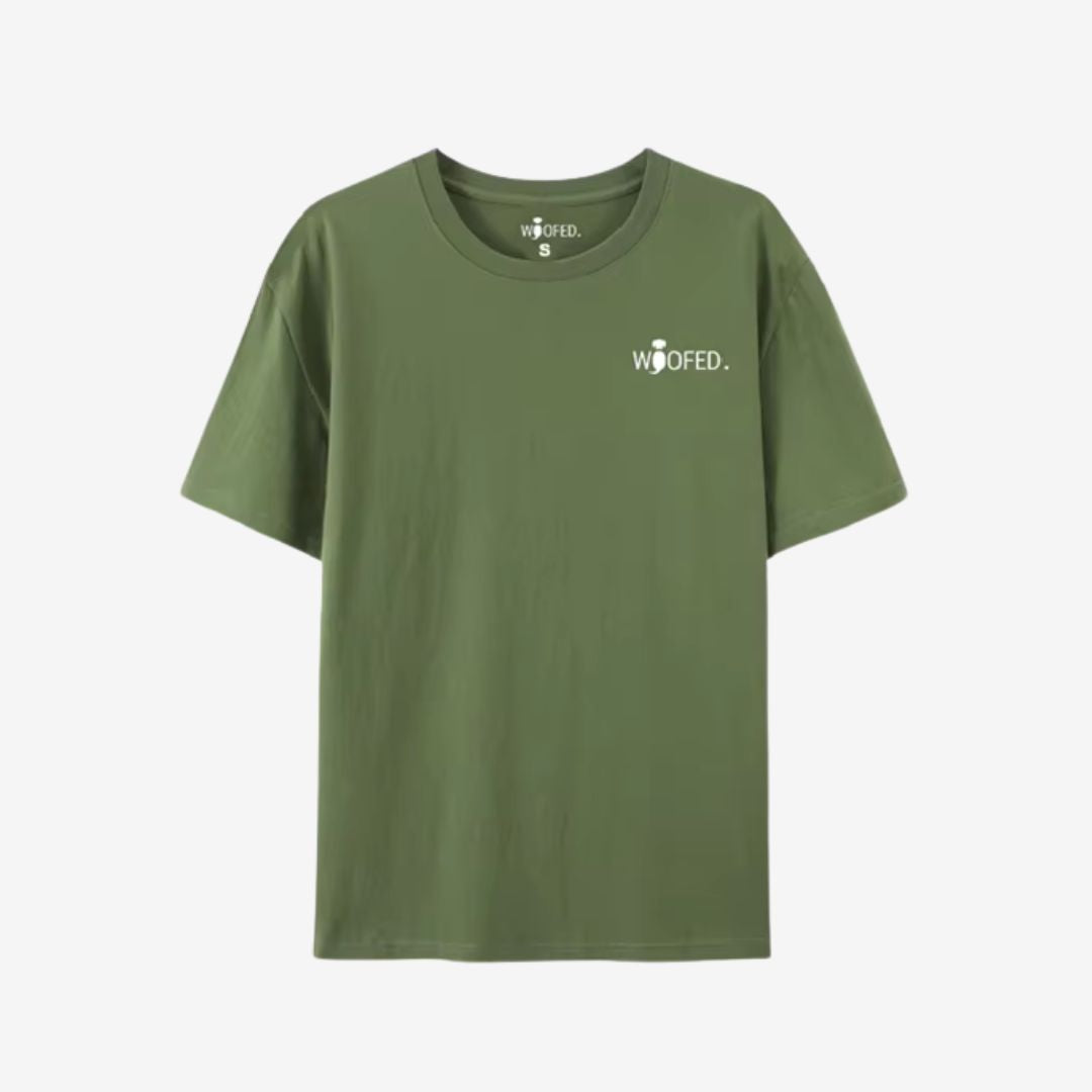 T-Shirt "Life is better with dogs" Unisex Grün