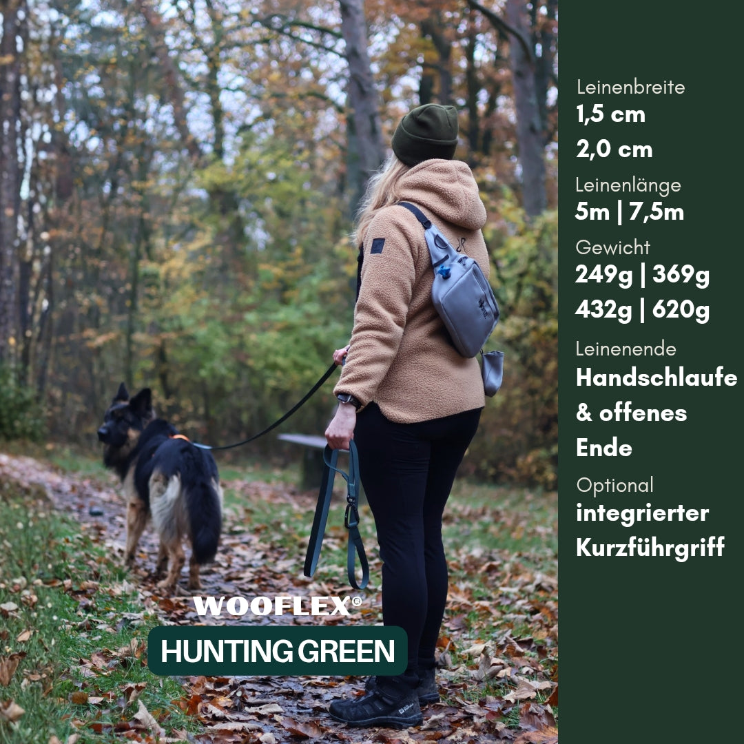 multifunktionale Schleppleine WOOFLEX® Hunting Green