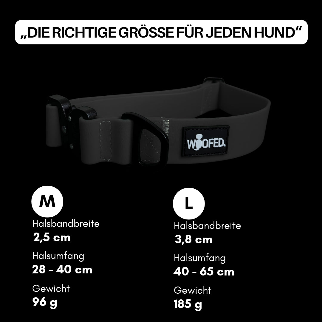 Halsband WOOFLEX® Tactical verstellbar ohne Griff Phantom Black