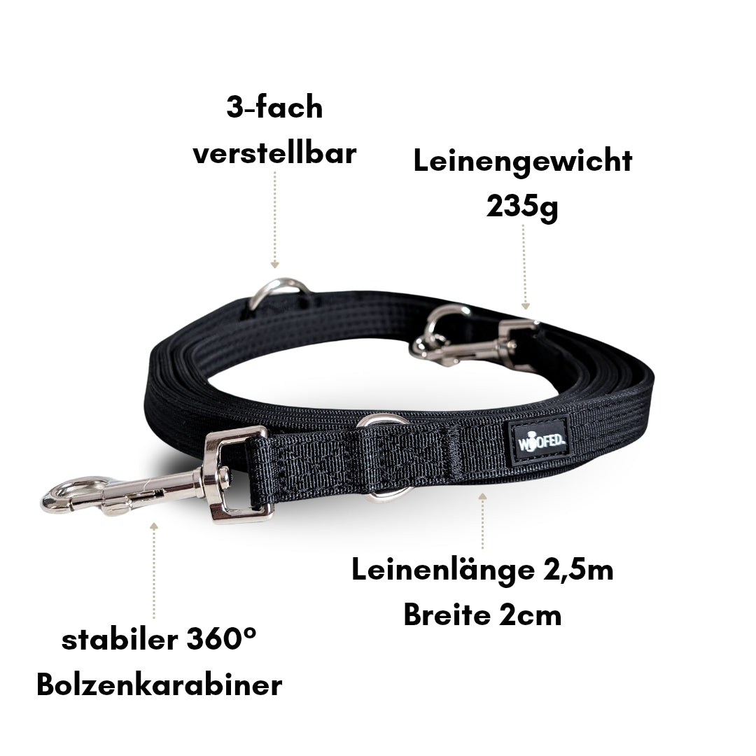 Nylon Classic Führleine Deep Black