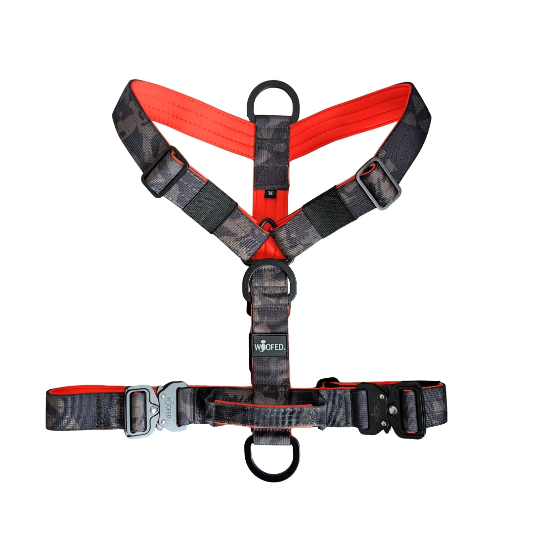 Y-Hundegeschirr 4fach-verstellbar mit Griff und Sicherheitsschnallen Signal Camo - ultraleicht