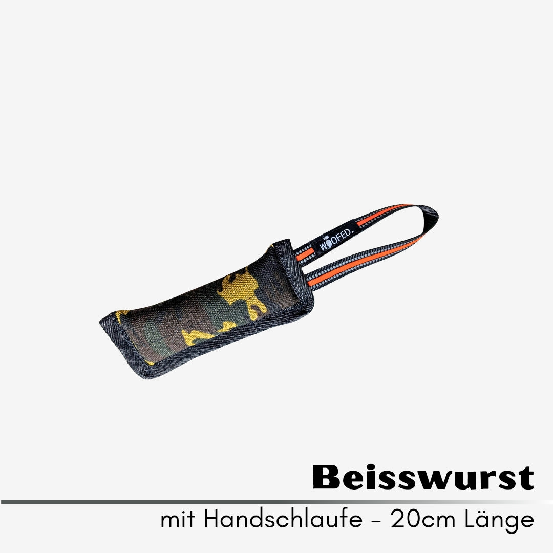 Hundespielzeug Beißwurst Camo