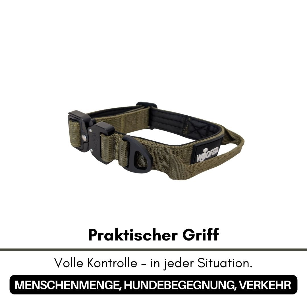 taktisches Nylon Halsband für kleine Hunde Military Olive