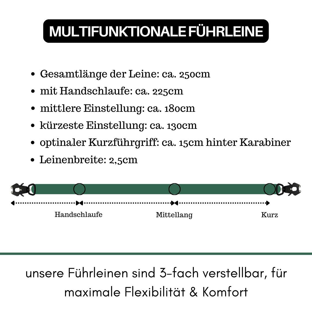 taktische Nylon Führleine Emerald Green
