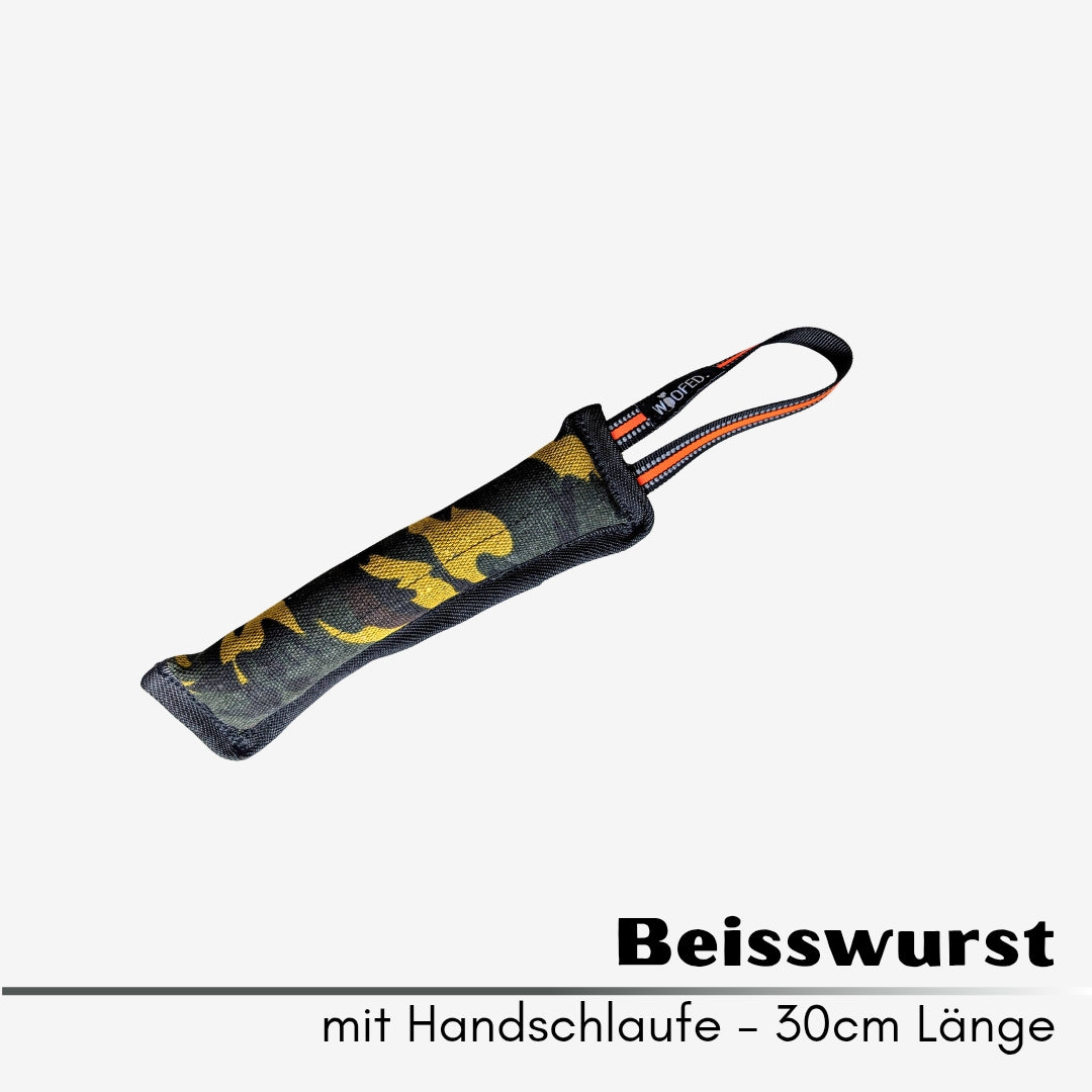 Hundespielzeug Beißwurst Camo